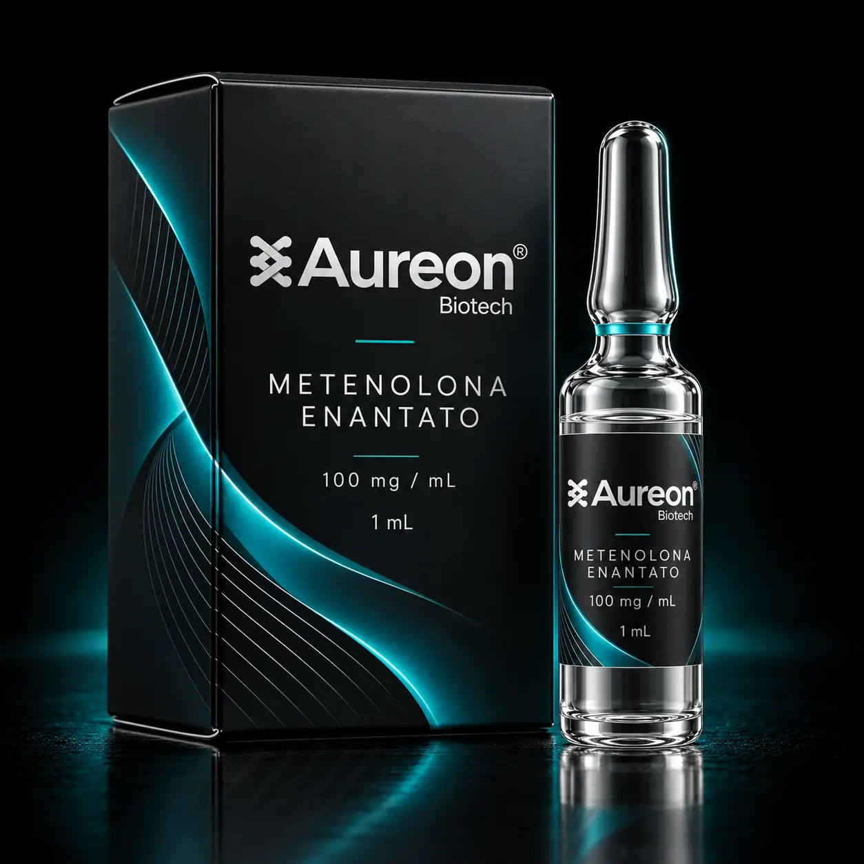 Methenolone Enanthate packaging by Aureon Biotech