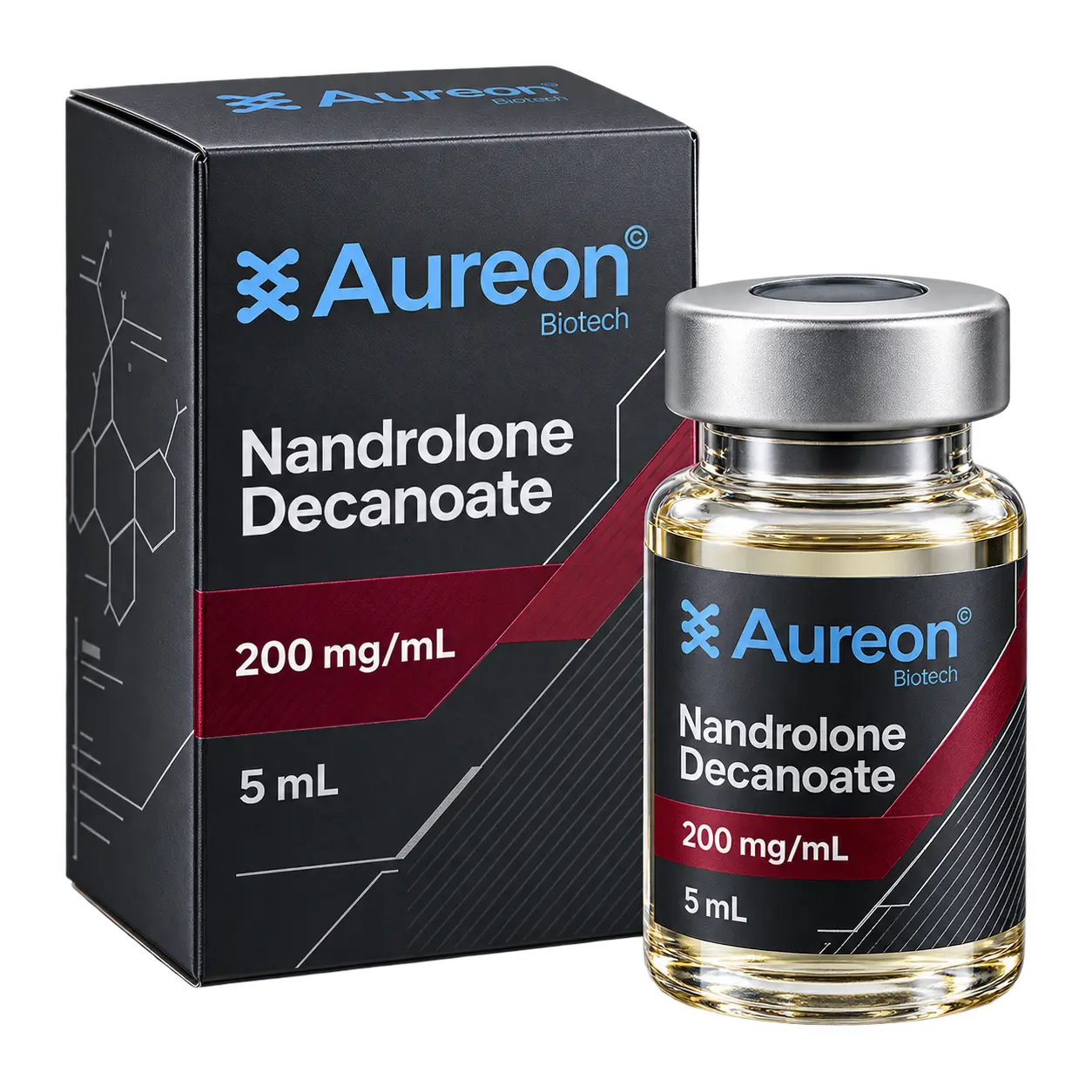 Nandrolone Decanoate packaging by Aureon Biotech