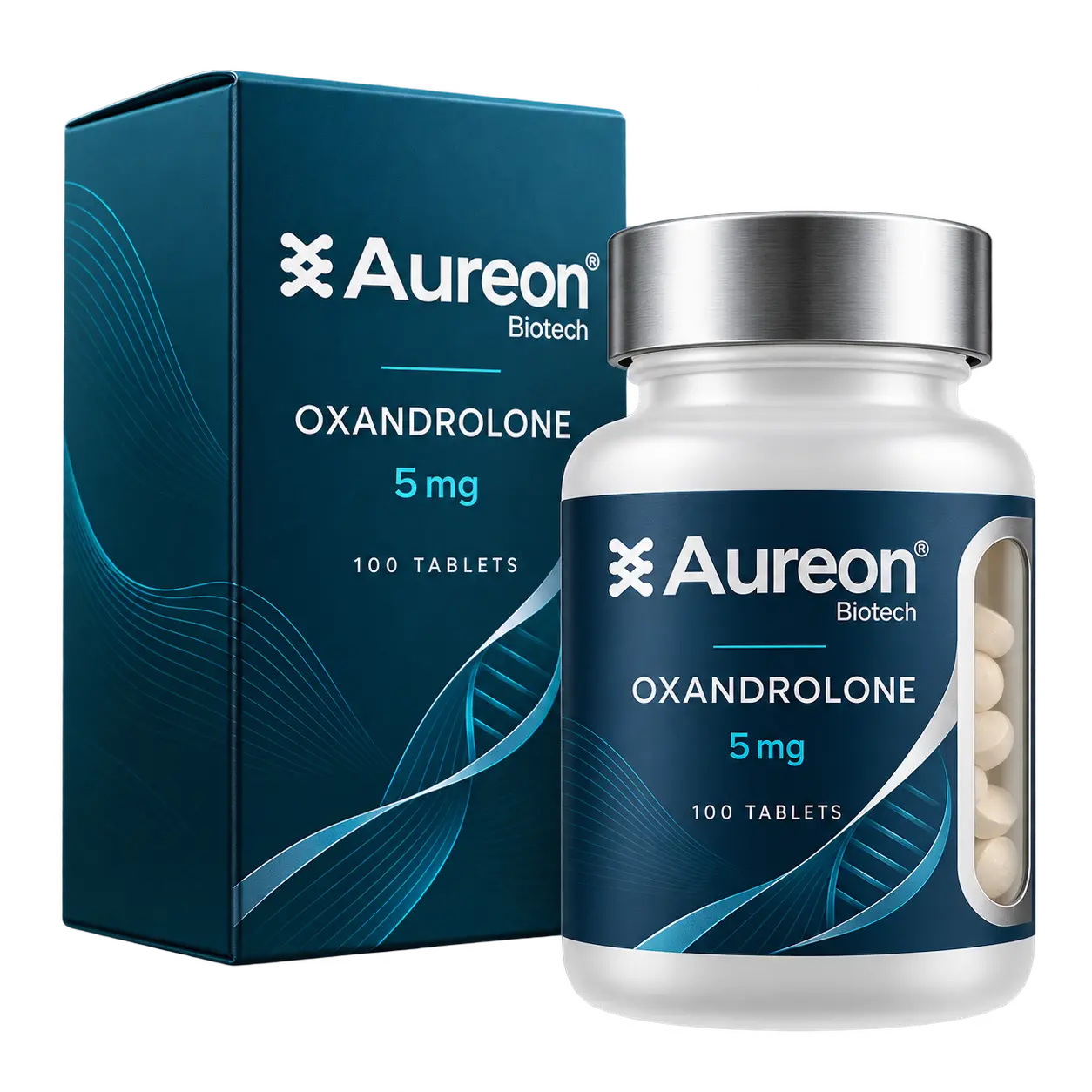 Oxandrolone packaging by Aureon Biotech