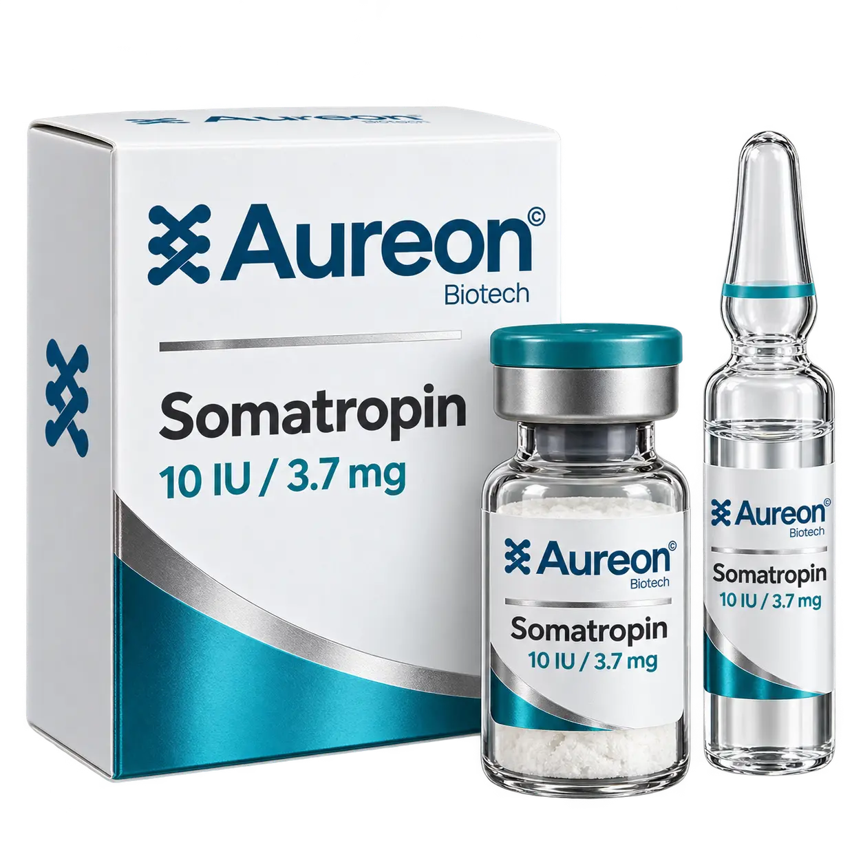 Somatropin packaging by Aureon Biotech