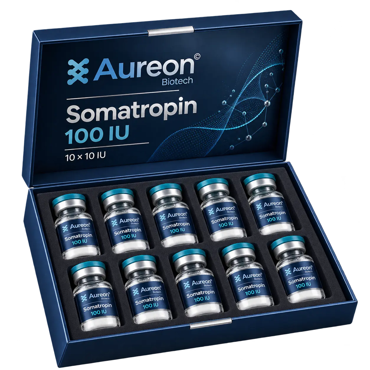 Somatropin packaging by Aureon Biotech