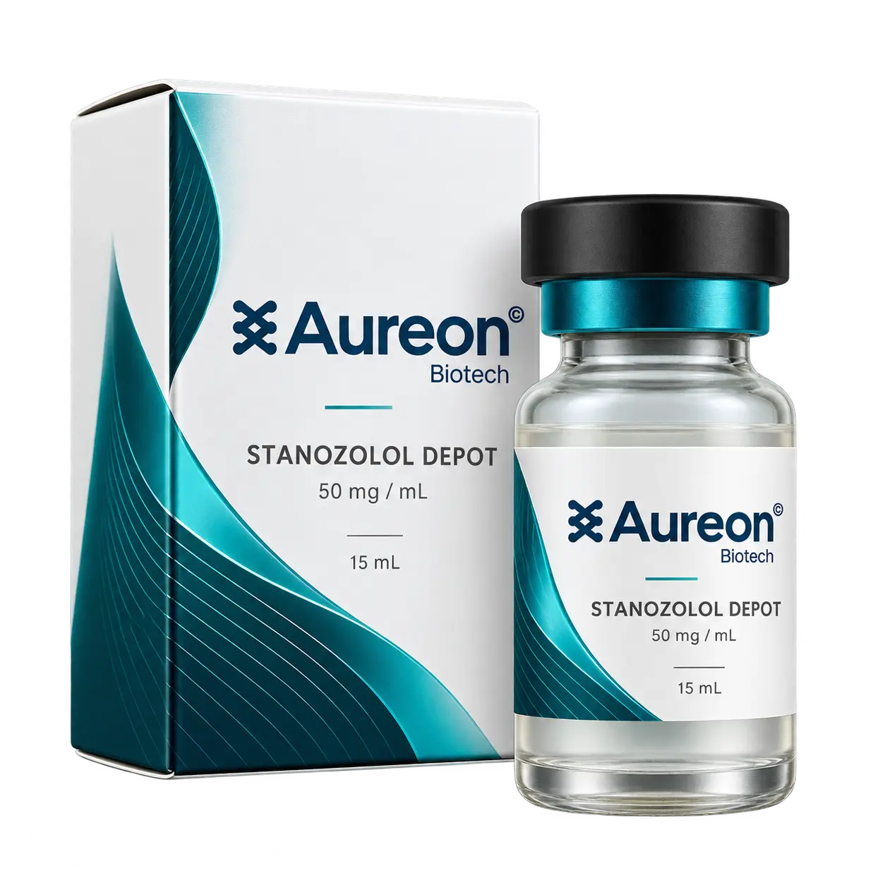 Stanozolol Depot packaging by Aureon Biotech