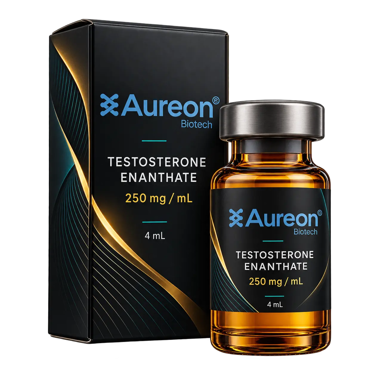 Testosterone Enanthate packaging by Aureon Biotech
