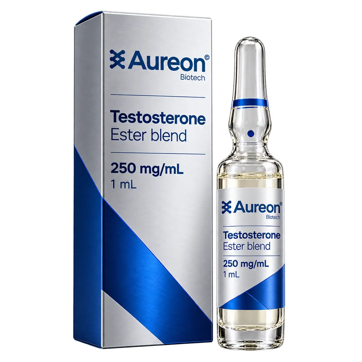 Testosterone — ester blend packaging by Aureon Biotech
